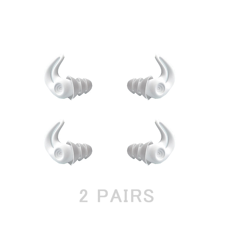 Dos pares de tapones de silicona blanda en blanco marfil