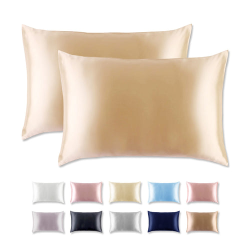 Pack de 2 fundas de almohada de seda 22 momme con certificación OEKO-TEX