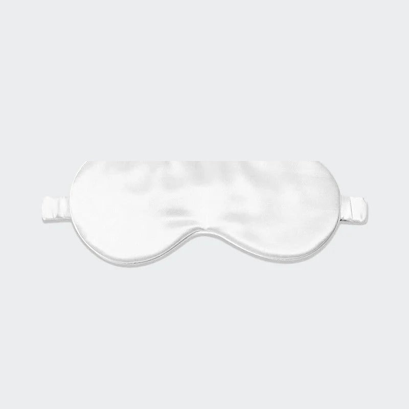 Antifaz de seda 22 momme en blanco