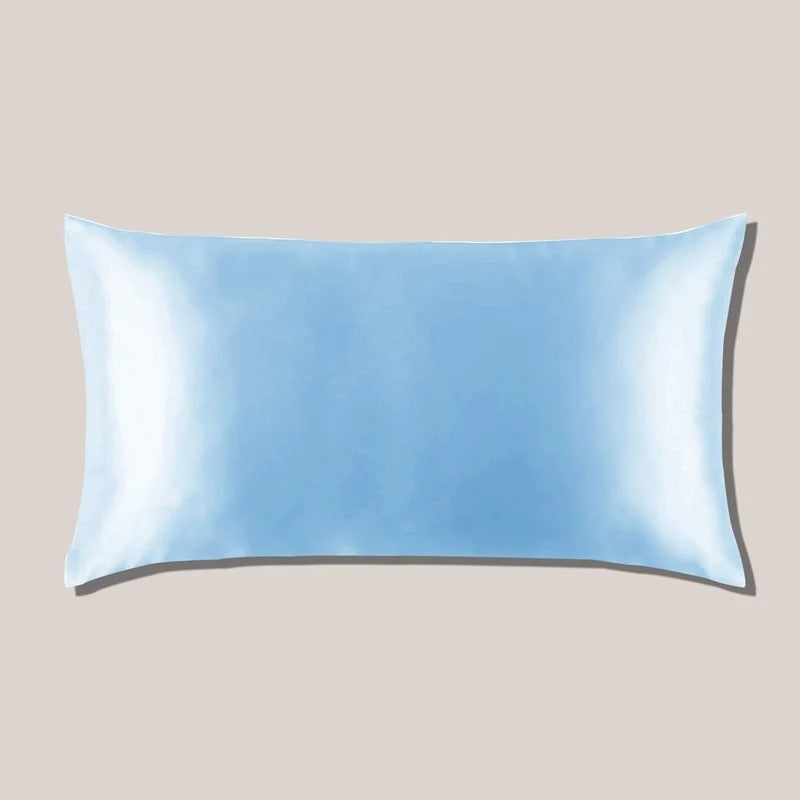 Pack de 2 fundas de seda 22 momme en azul cielo