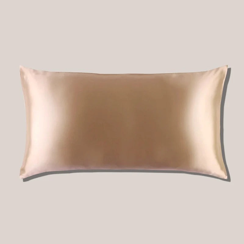 Funda de almohada de seda 22 momme en caramelo