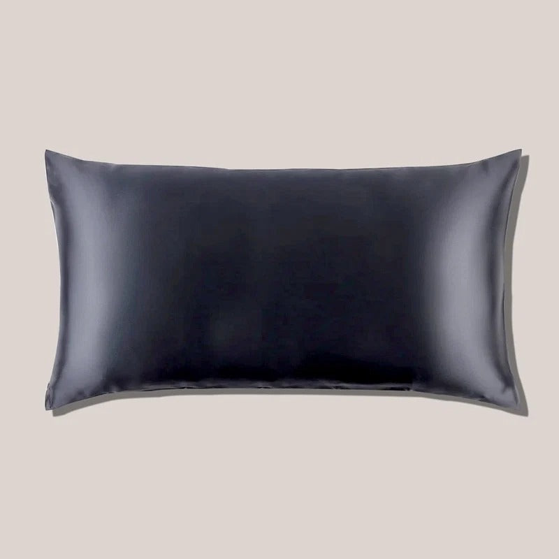 Funda de almohada de seda 22 momme en grafito